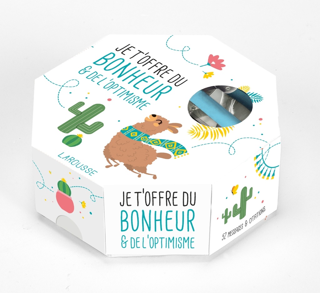 Je t'offre du bonheur et de l'optimisme