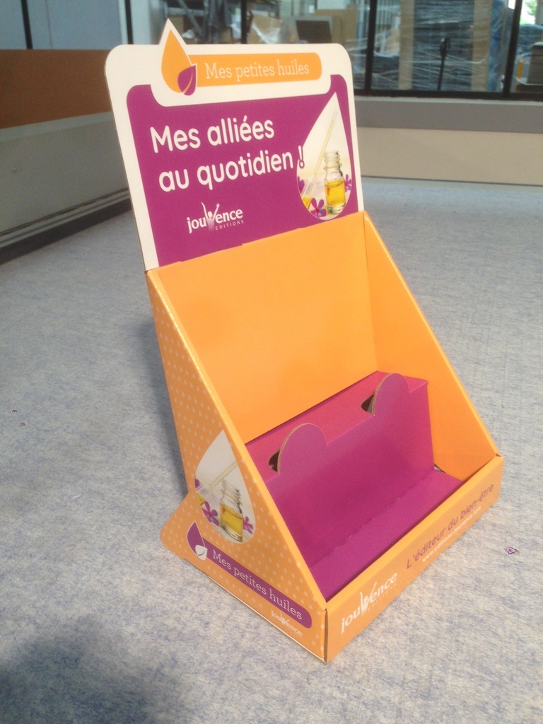 PLV vide comptoir mes petites huiles