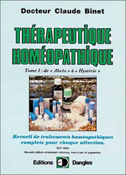 Thérapeutique homéopathique T.1