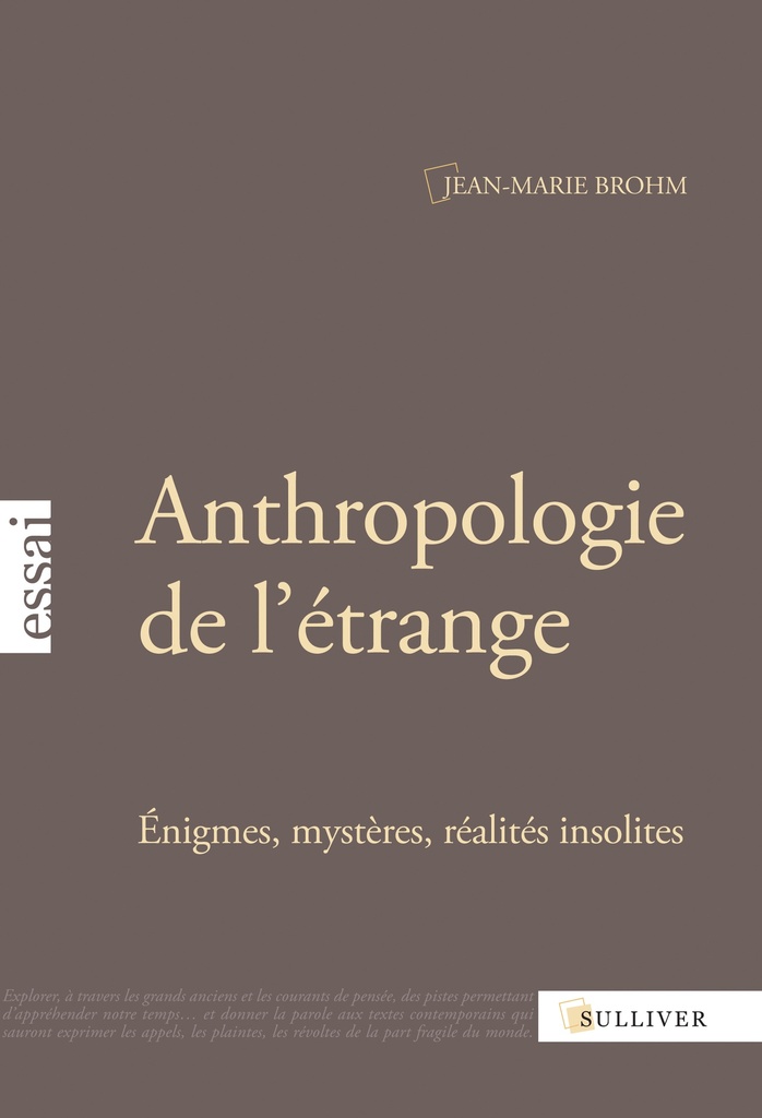 [9782351220634] Anthropologie De L'Etrange