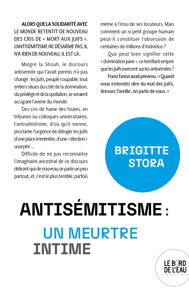 [9782385190354] Antisémitisme : un meurtre intime