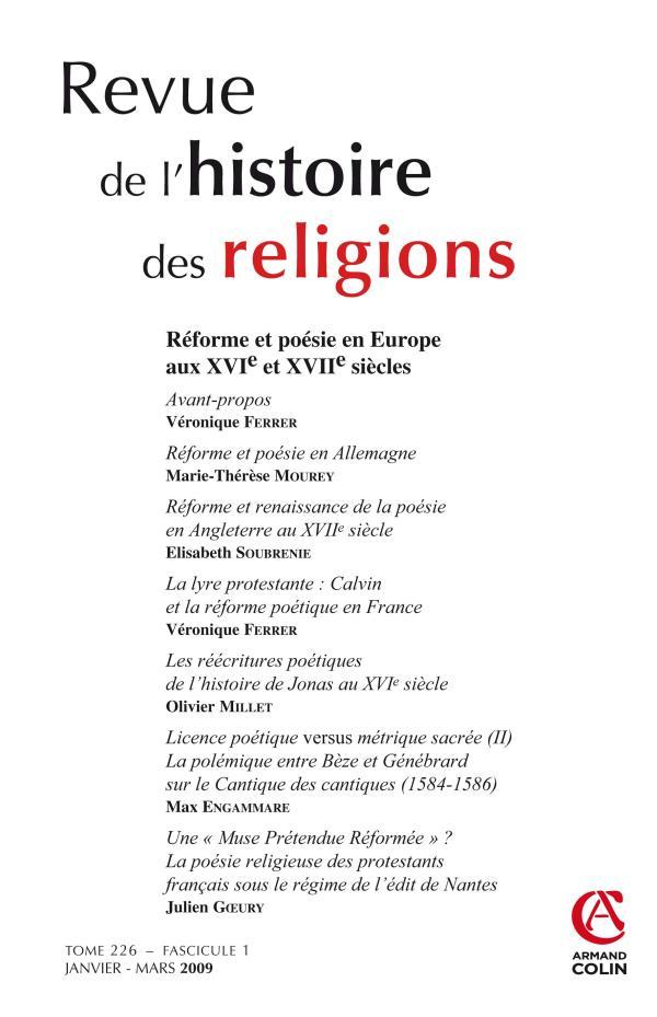 Revue de l'histoire des religions - Tome 226 (1/2009)