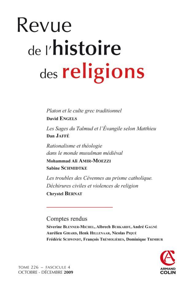 Revue de l'histoire des religions - Tome 226 (4/2009)
