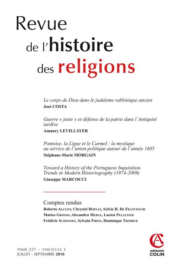 Revue de l'histoire des religions - Tome 227 (3/2010)