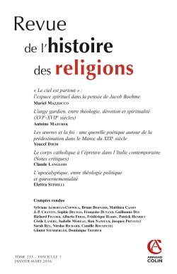 Revue de l'histoire des religions - Tome 233 (1/2016) Varia