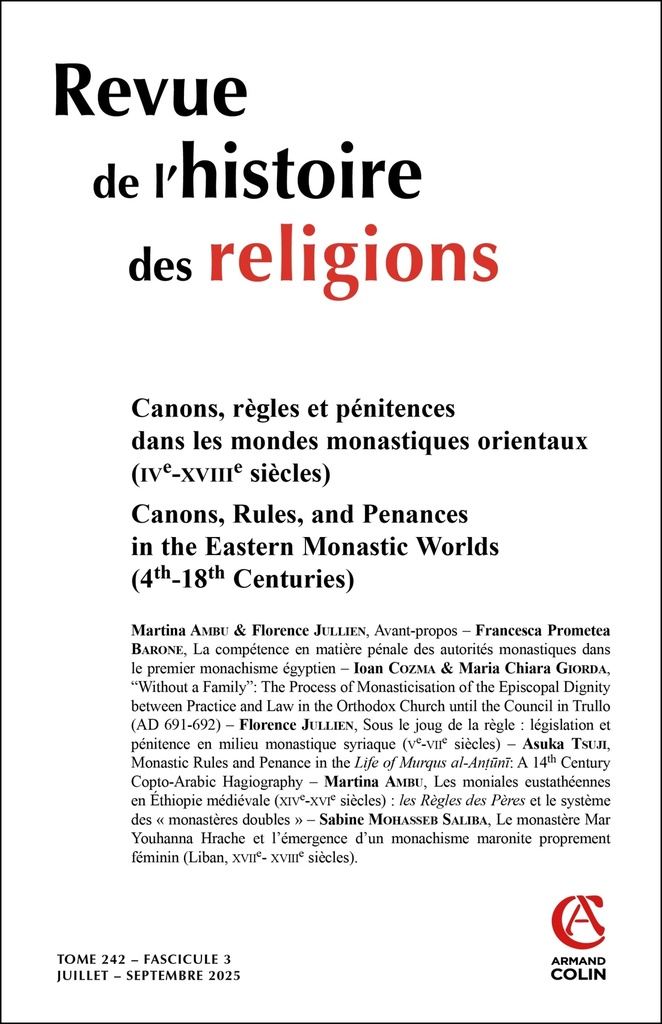 Revue de l'histoire des religions - Nº3/2025