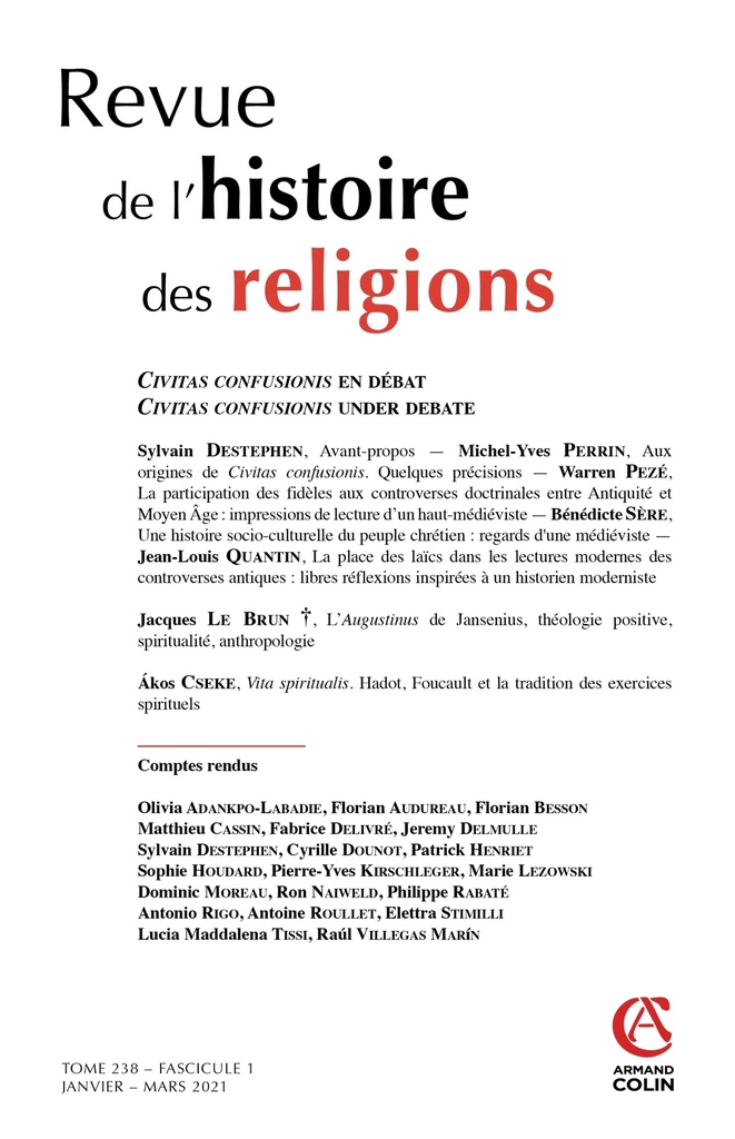 Revue de l'histoire des religions - Nº1/2021Civitas confusionis en débat