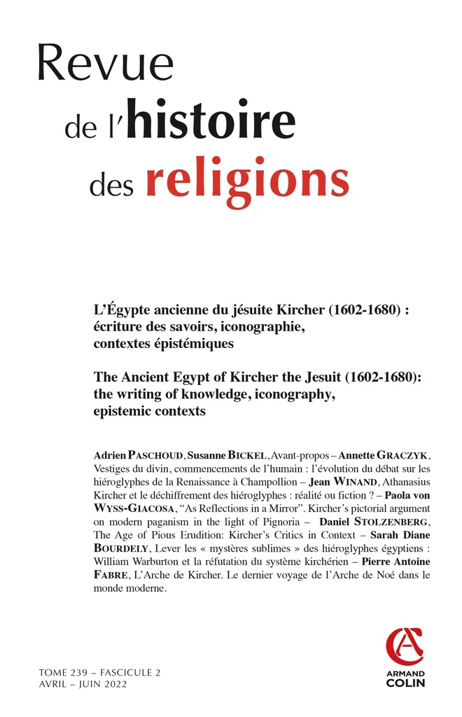 Revue de l'histoire des religions - Nº2/2022