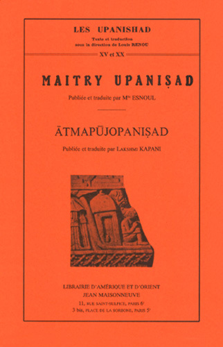 [9782720009778] Maitry Upanisad, Atmapujopanisad