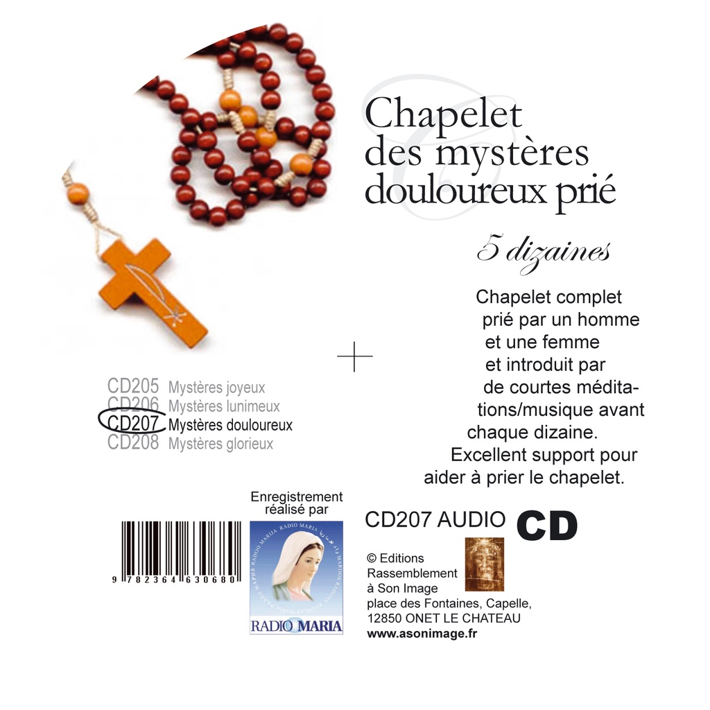 Chapelet des mystères douloureux prié - CD audio - CD207
