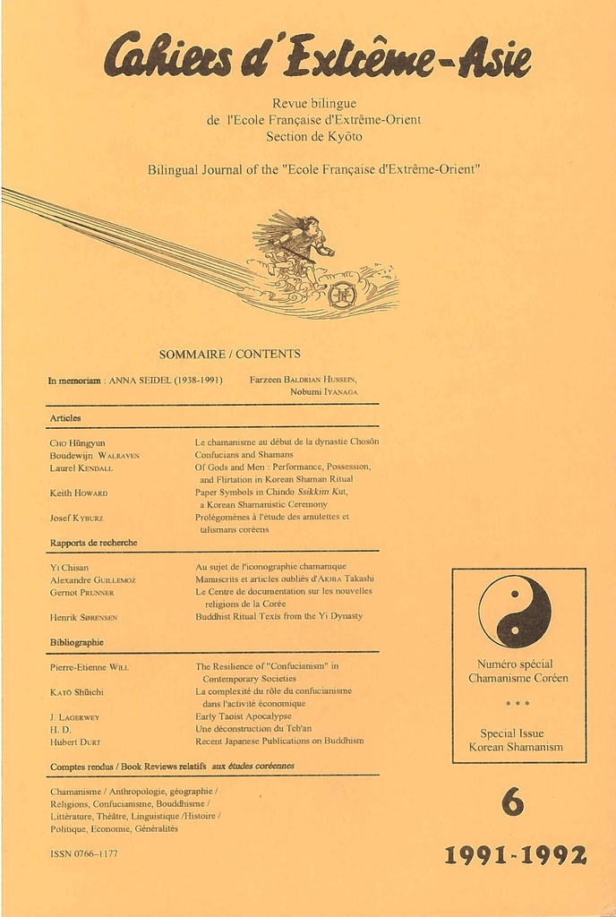 Cahiers d'Extrême-Asie n° 06 (1991-1992)