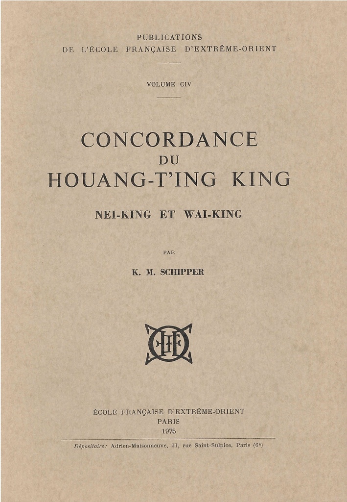Concordance du Houang-T'ing King, Nei-King et Wai-King