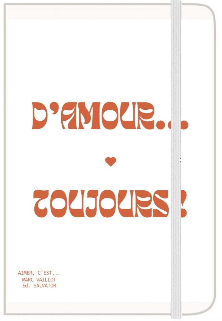 Carnet A5 D'amour... toujours ! Vintage orange