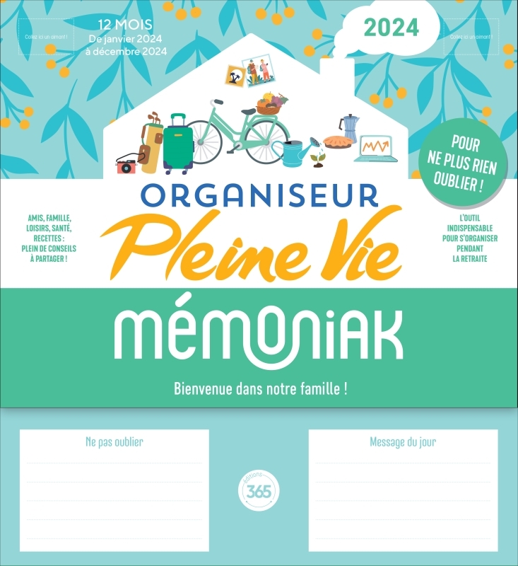[9782383823834] Organiseur Pleine Vie Mémoniak 2024, janvier à décembre 2024