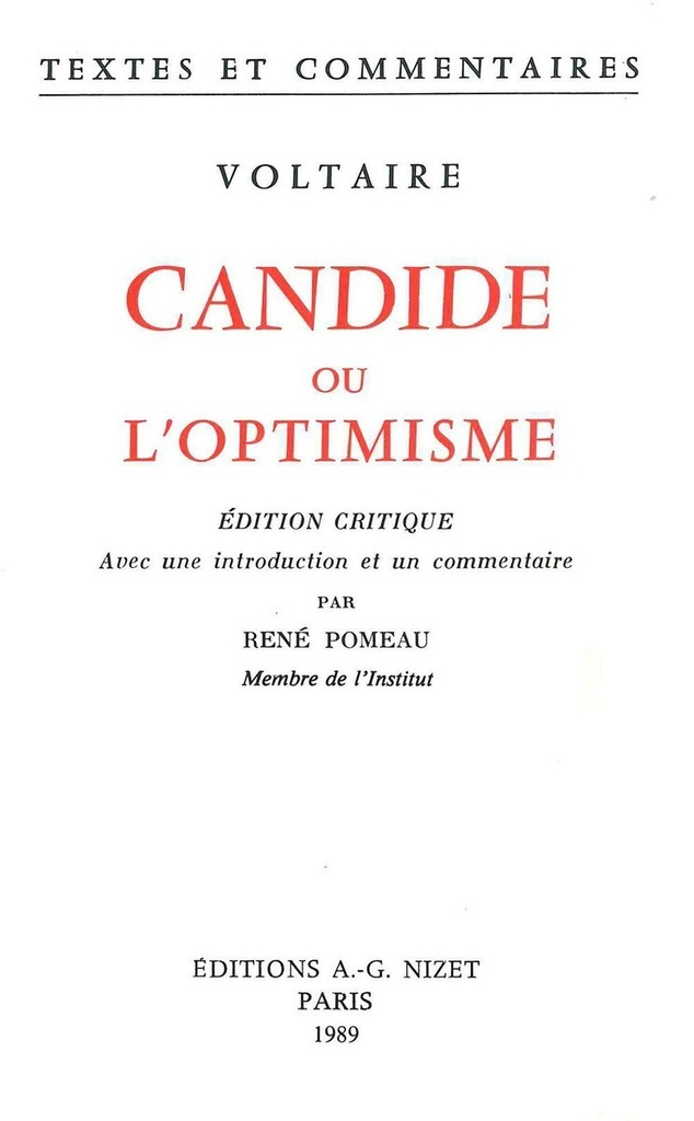 Candide ou l'optimisme