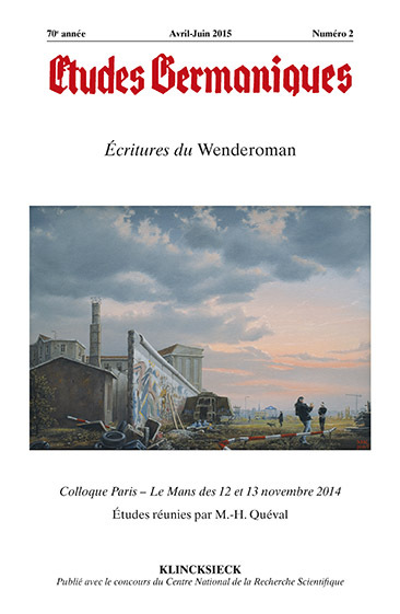 Études germaniques - N°2/2015