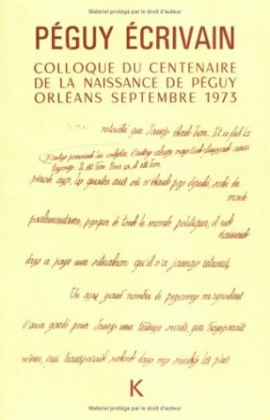 [9782252020210] Péguy écrivain