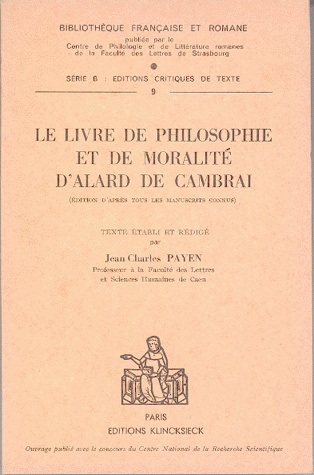 [9782252010143] Le Livre de philosophie et de moralité (le) d'Alard de Cambrai