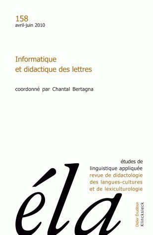 [9782252037690] Études de linguistique appliquée - N°2/2010