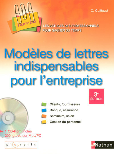 [9782091605029] Modèles de lettres indispensables pour l'entreprise - Livre + 1 CD-Rom inclus