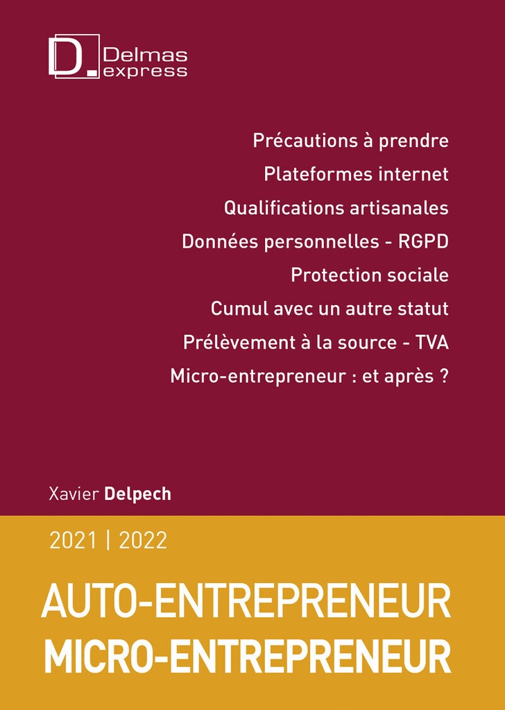 [9782247183661] Micro-entrepreneur Auto-entrepreneur 2021/22. 5e éd.