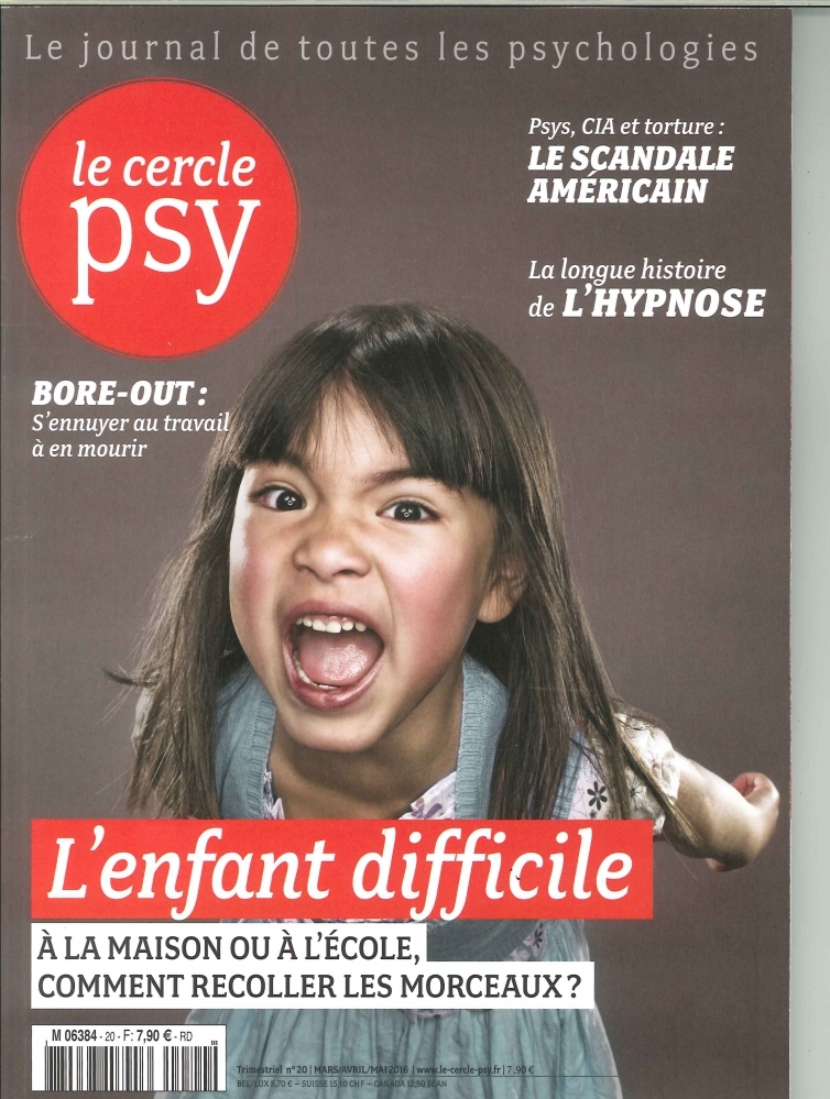 Le Cercle Psy N°20 Les Enfants Difficiles Mars 2016