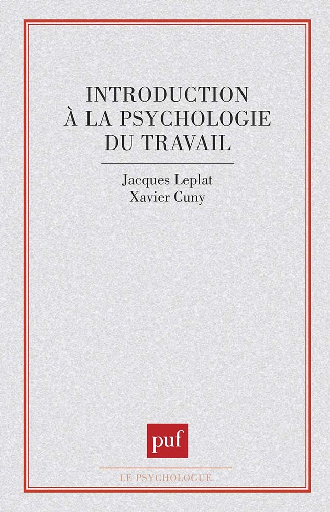 introduction à la psychologie du travail