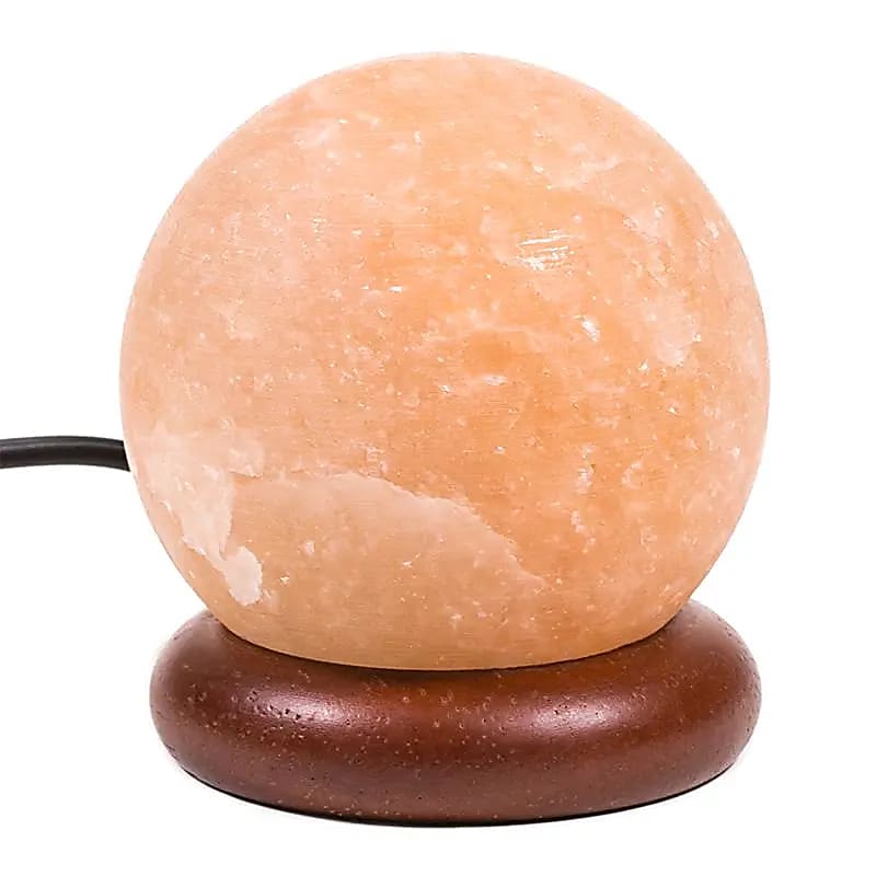 Mini lampe sel sphère orange USB  LED -- 450 g; 9 cm