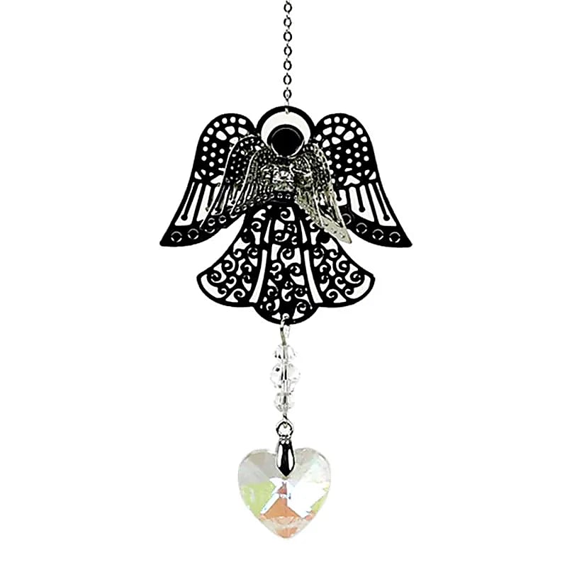 Cristal décoration de fenêtre - Ange + Coeur de cristal