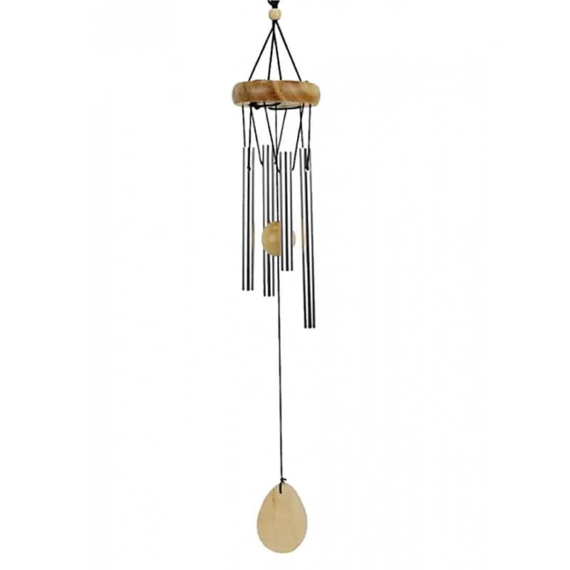Carillon à vent 4 tubes et bois -- 14 cm