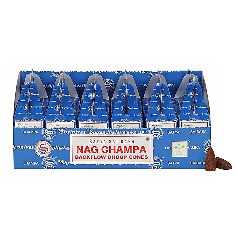 Cônes d'encens à refoulement Nag Champa -- 75 g