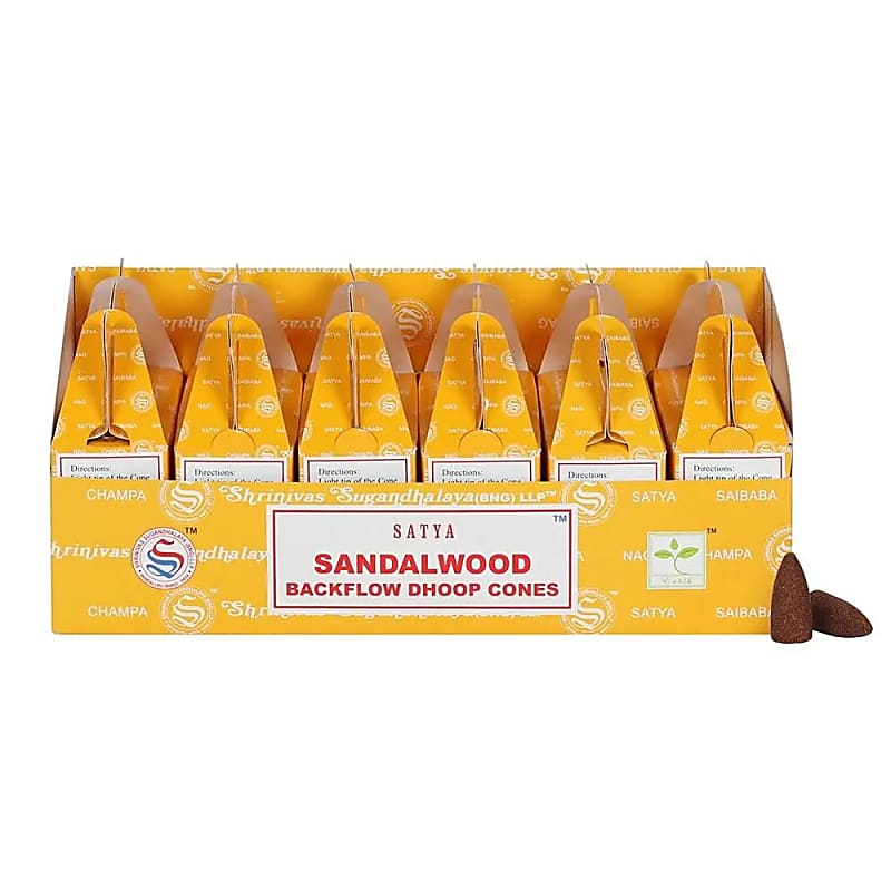Cônes d'encens à refoulement Bois de santal -- 75 g