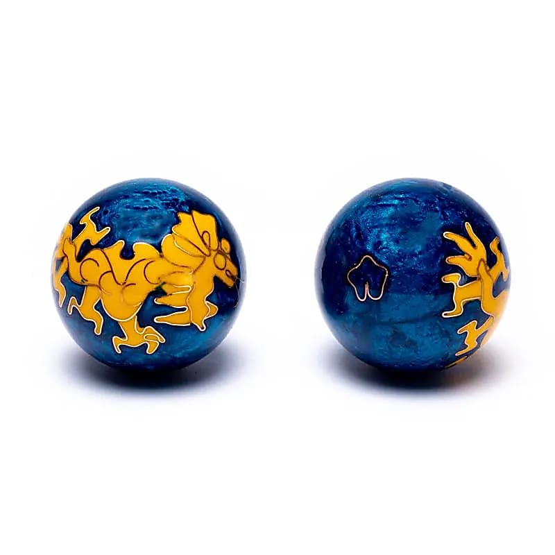 Boules de santé Qi Gong Dragon jaune -- 4 cm