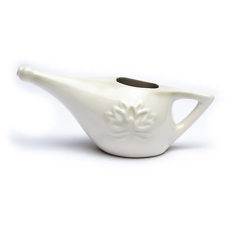 Neti pot céramique -- 17.5x7 cm; 150 ml