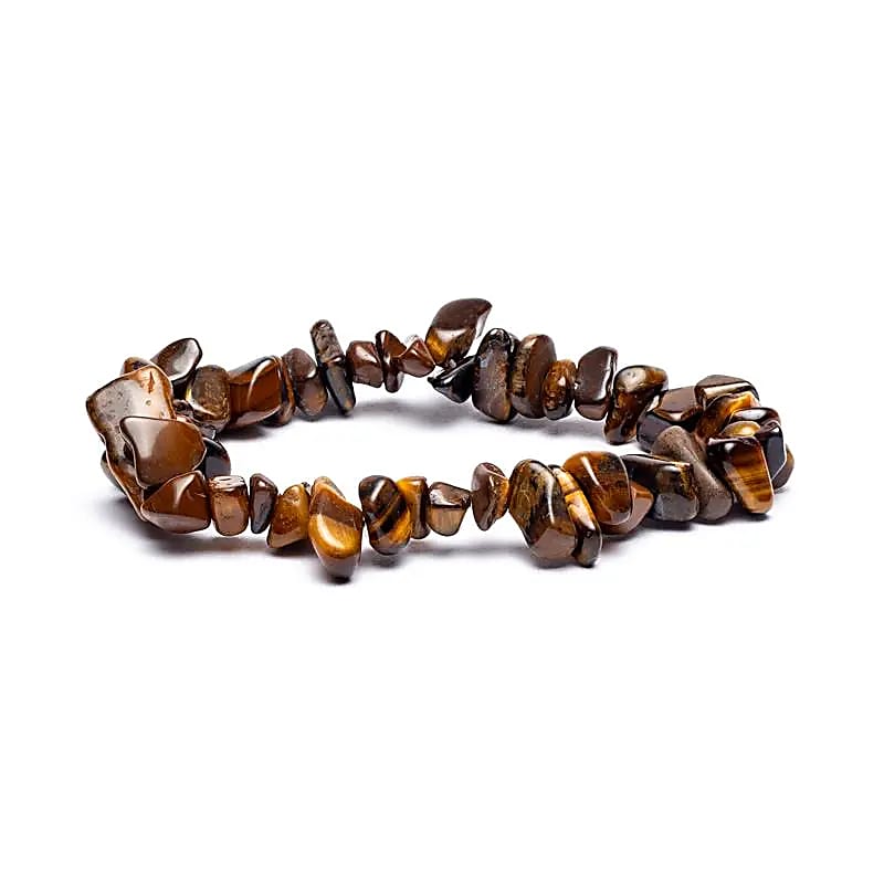 Bracelet Chips d'Oeil de tigre chips élastique -- ±0.7cm