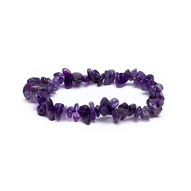 Bracelet Chips dÁméthyste élastique -- ±0.7cm