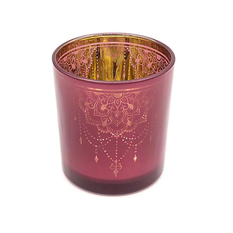 Photophore métallique Mandala -- 7,3x8 cm