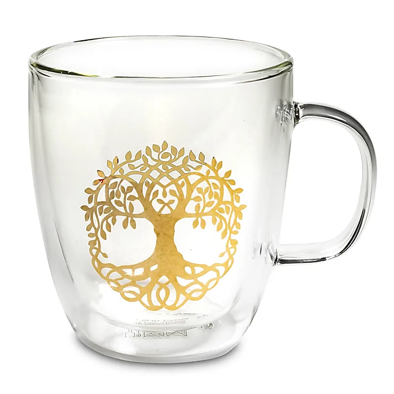 Verre à thé double paroi Arbre de Vie -- 400 ml