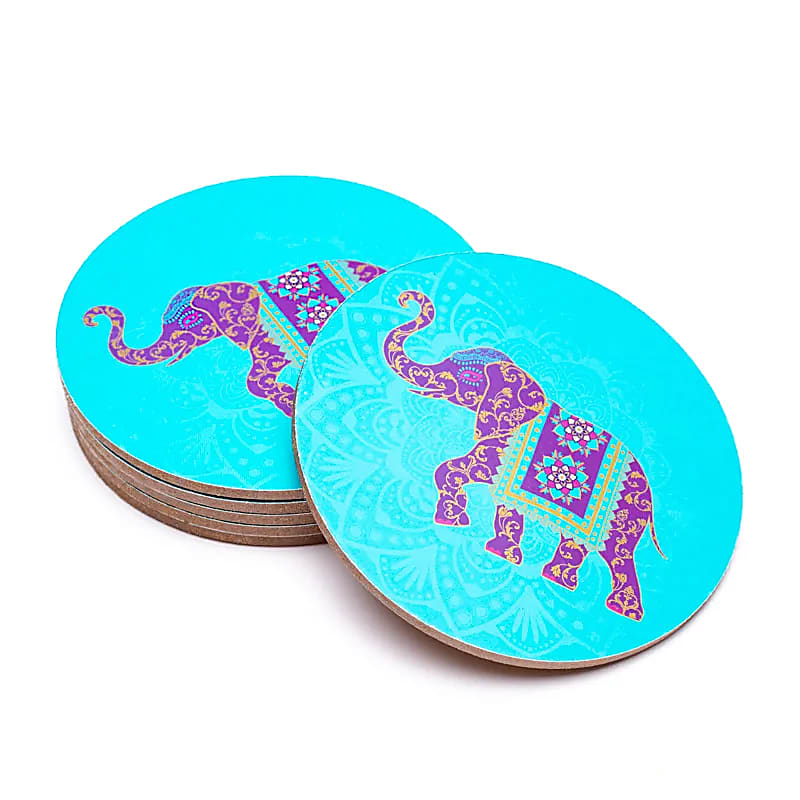 Dessous de verre Indian Elephant lot de 6 --152g