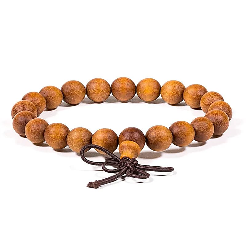 Mala / bracelet bois de santal - élastique -- 0.8 cm