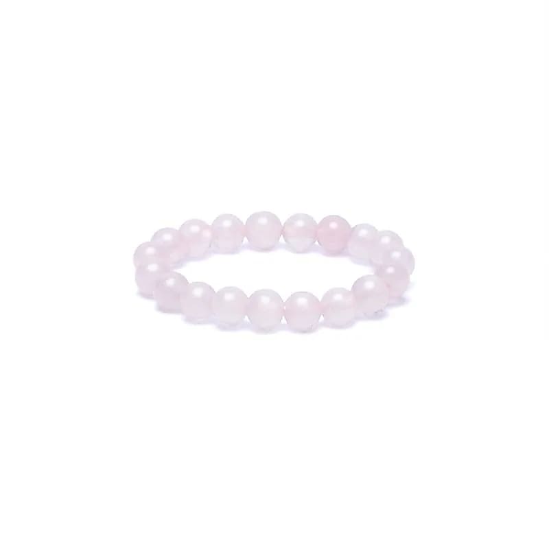 Bague élastique quartz rose -- 3mm