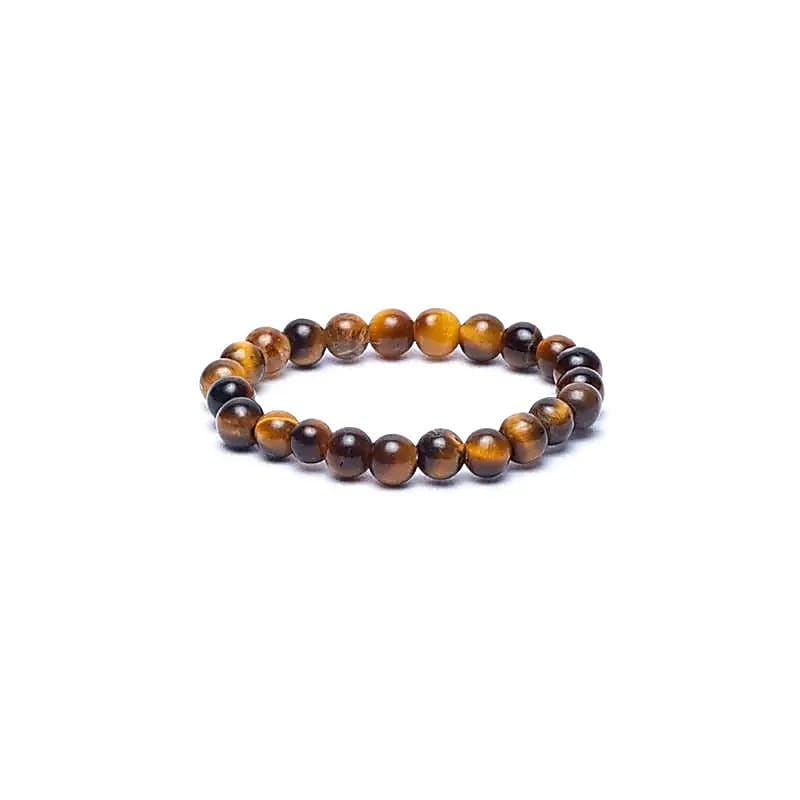 Bague élastique œil de tigre -- 3mm