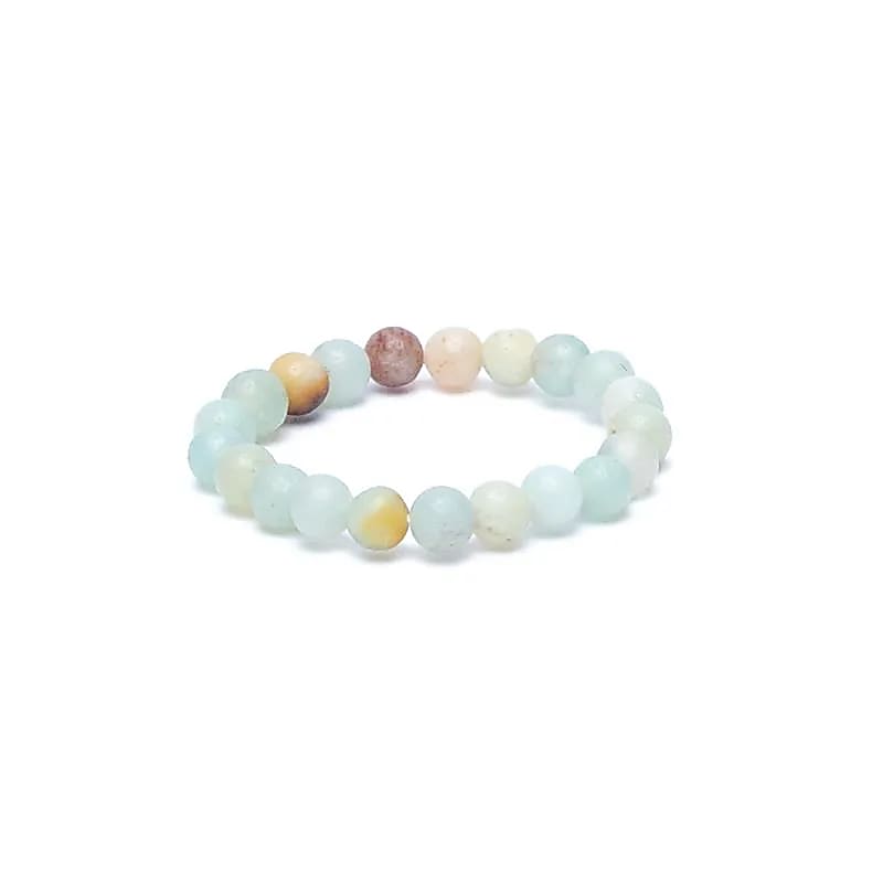 Bague élastique amazonite - 3mm