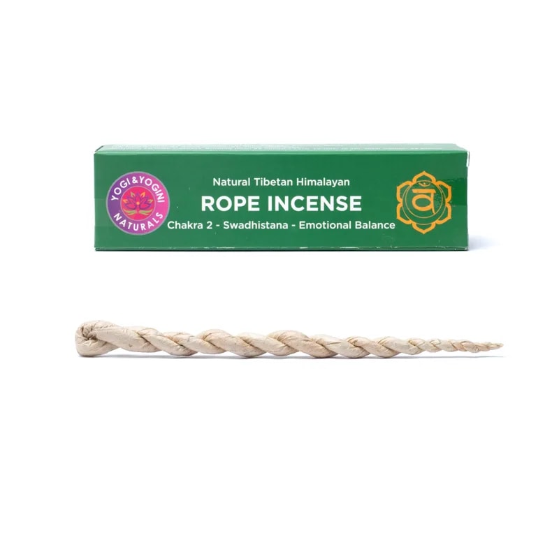 Encens Cordelette 2ème chakra Equilibre émotionnel-- ±15cm; ±43g