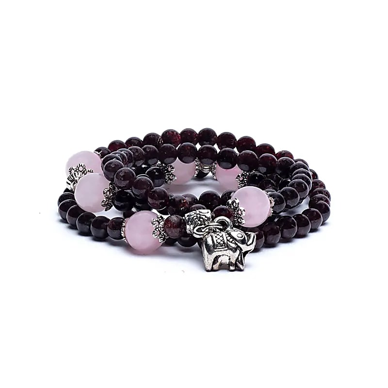 Bracelet grenat rouge élastique -- 0.5 cm
