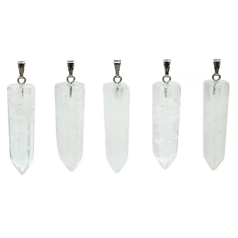 Pendentif facetté en cristal de roche S