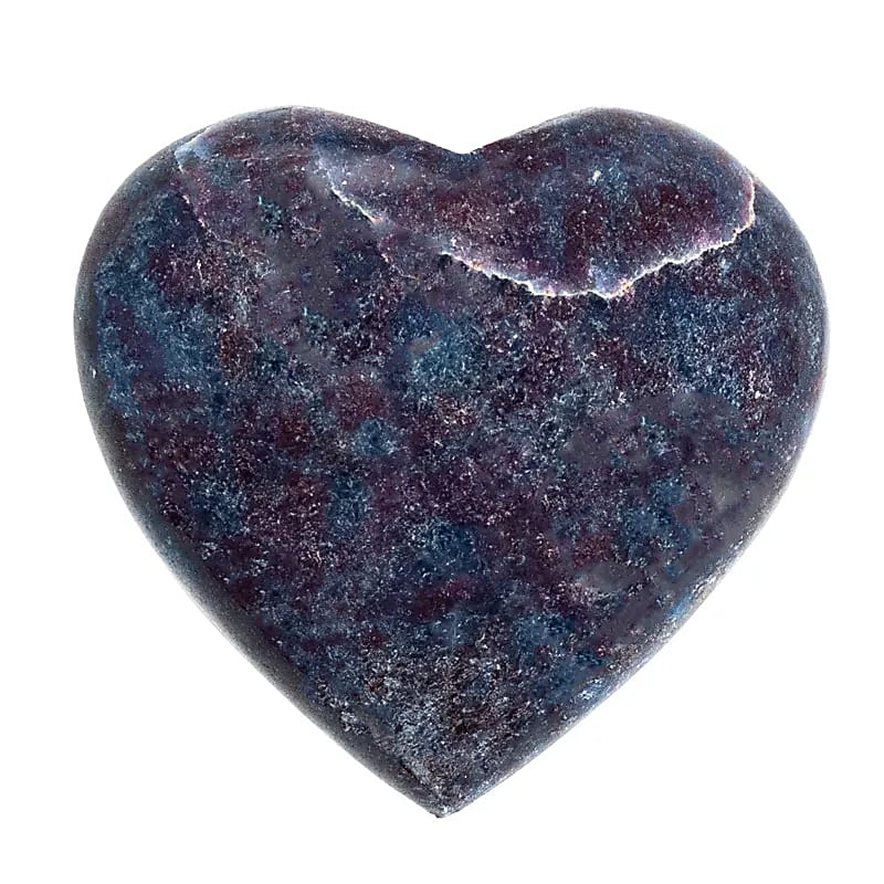 Pierre de souci coeur Rubis & Cyanite -- ±5x5 cm