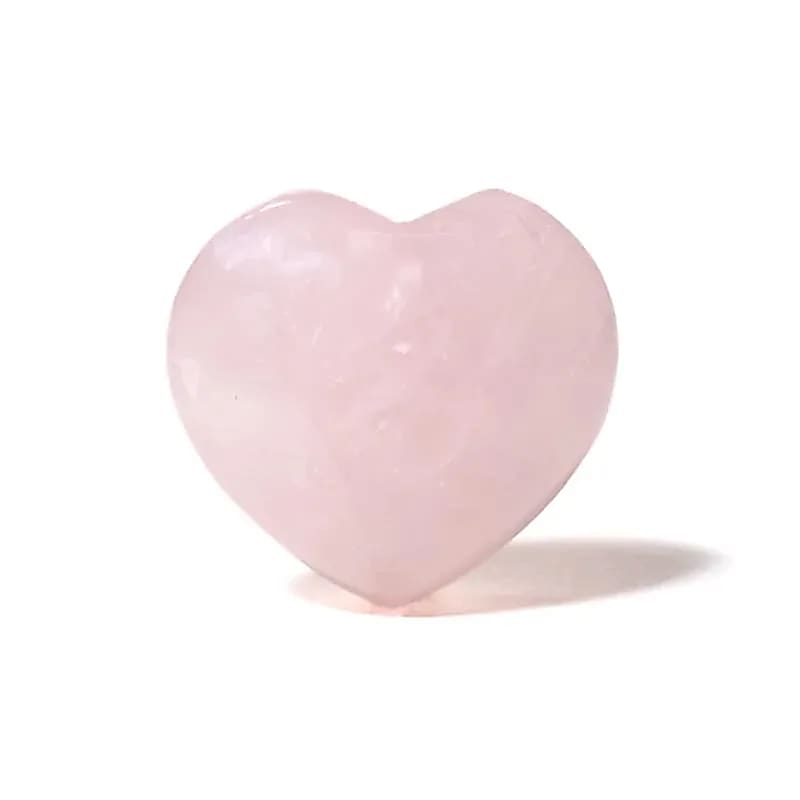 Pierre de souci coeur Quartz rose -- ±4.5cm