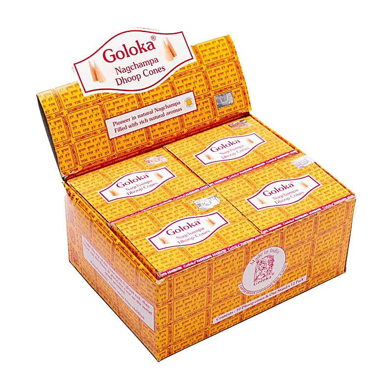 Cônes d'encens Dhoop Goloka Nagchampa -- 20 g