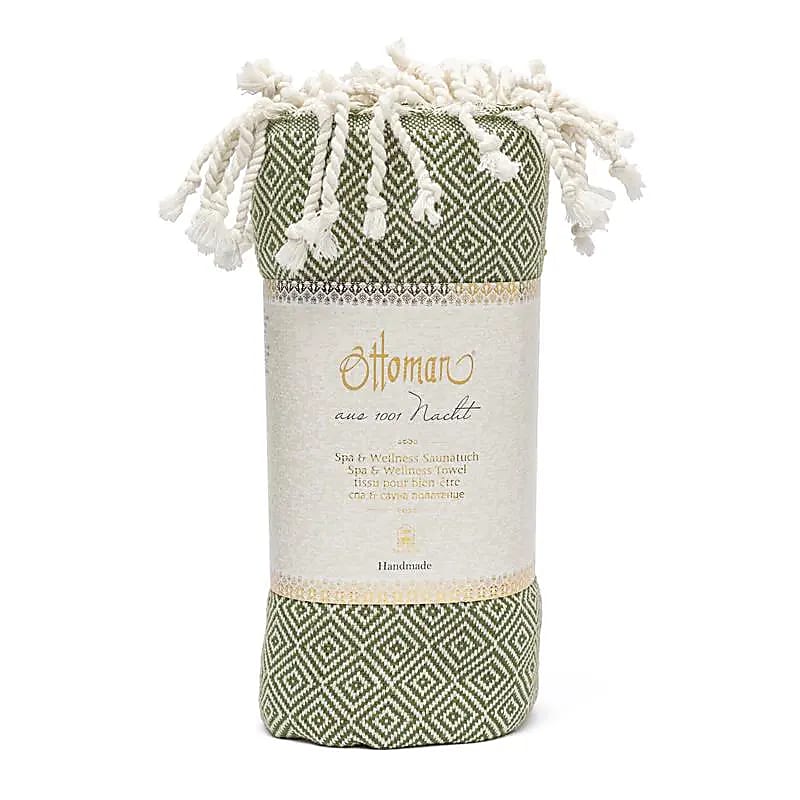 Ottoman serviette de hammam olive -- 190x90cm